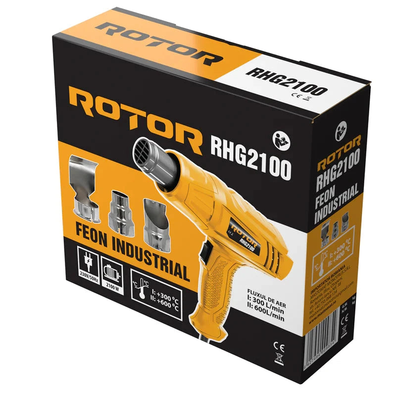 Feon aer cald ROTOR RHG2100, 2100W, 600ᵒC - ZEP.RO - Ți-e la îndemână!