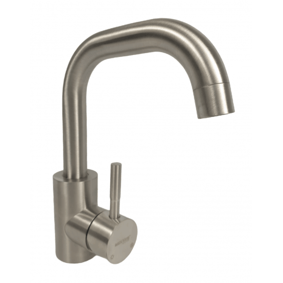 Baterie lavoar MIXXUS SUS-001-G din otel inoxidabil, Monocomanda, Racorduri incluse - ZEP.RO - Ți-e la îndemână!