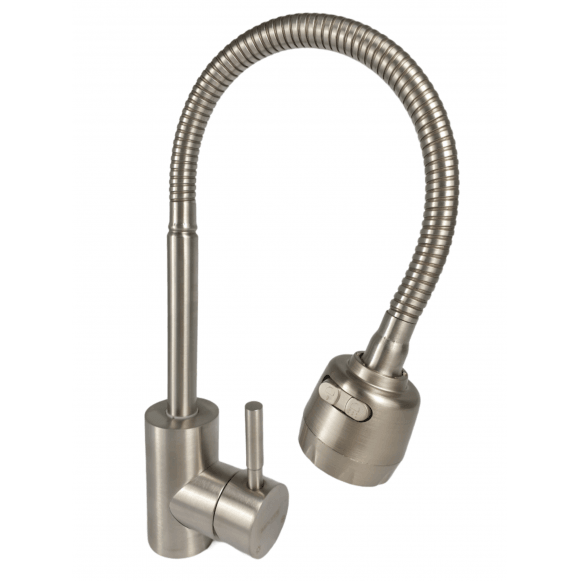 Baterie bucatarie cu para MIXXUS SUS-011 REFLECTOR din otel inoxidabil, Monocomanda, Racorduri incluse - ZEP.RO - Ți-e la îndemână!