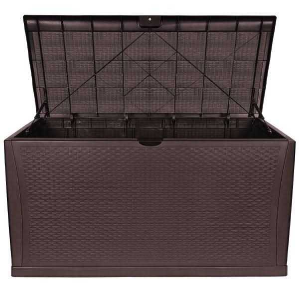 Lada depozitare gradina Tough Master 460L, model TM-SBR46, 120x61x63 cm, Culoare brun cafea, fara balama - ZEP.RO - Ți-e la îndemână!