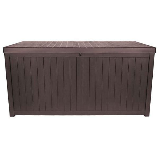 Lada de depozitare de exterior Tough Master TM-SBW43H 430 L tip lemn, HDPE, 125X56X61.5 cm - ZEP.RO - Ți-e la îndemână!