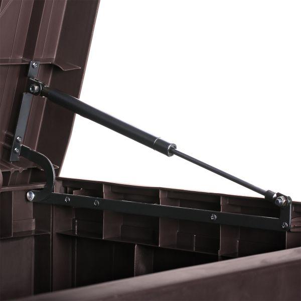 Lada de depozitare de exterior Tough Master TM-SBW43H 430 L tip lemn, HDPE, 125X56X61.5 cm - ZEP.RO - Ți-e la îndemână!