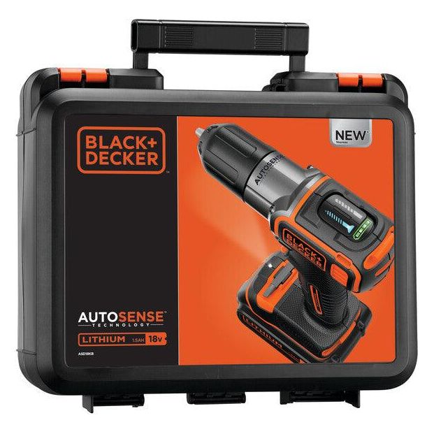 Masina de gaurit si insurbat Black & Decker ASD18KB-QW, 18 V, Li-Ion, 1.5 Ah, 800 rpm - ZEP.RO - Ți-e la îndemână!